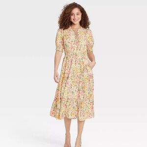 Who What Wear Pastel Floral Dress